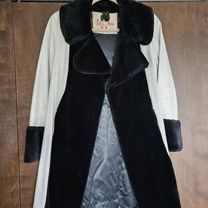 Vintage 60's-70's Lilli Ann of London Faux Fur and Leather Coat